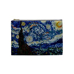 Mosaic Art Vincent Van Gogh Starry Night Cosmetic Bag (medium) by Modalart