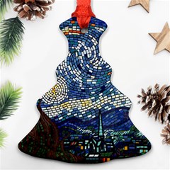 Mosaic Art Vincent Van Gogh Starry Night Christmas Tree Ornament (two Sides) by Modalart