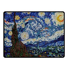 Mosaic Art Vincent Van Gogh Starry Night Two Sides Fleece Blanket (small) by Modalart