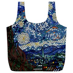 Mosaic Art Vincent Van Gogh Starry Night Full Print Recycle Bag (xl) by Modalart