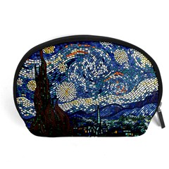 Mosaic Art Vincent Van Gogh Starry Night Accessory Pouch (large) by Modalart