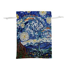 Mosaic Art Vincent Van Gogh Starry Night Lightweight Drawstring Pouch (s) by Modalart