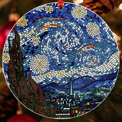 Mosaic Art Vincent Van Gogh Starry Night Uv Print Acrylic Ornament Round by Modalart