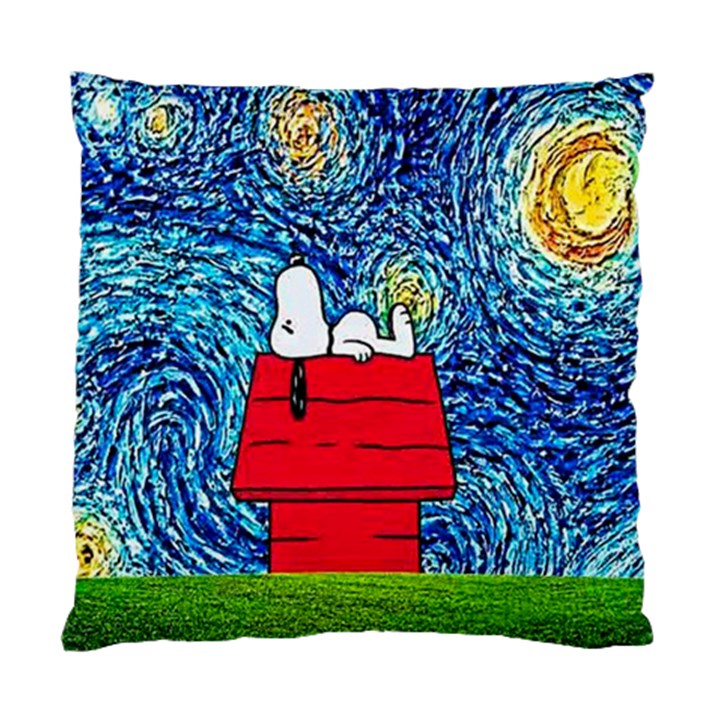 Cartoon Dog Starry Night Van Gogh Parody Standard Cushion Case (One Side)