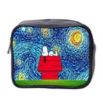 Cartoon Dog Starry Night Van Gogh Parody Mini Toiletries Bag (Two Sides) Front