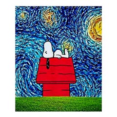 Cartoon Dog Starry Night Van Gogh Parody Shower Curtain 60  X 72  (medium)  by Modalart