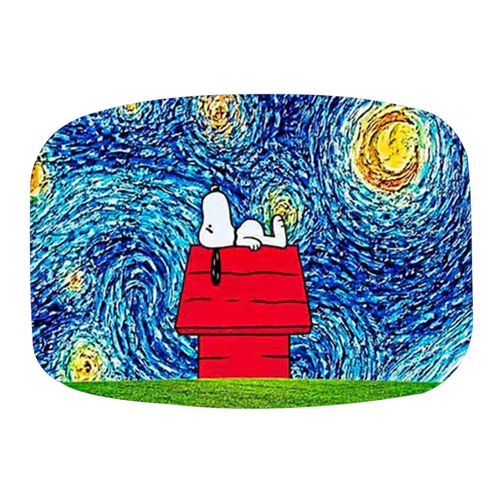 Cartoon Dog Starry Night Van Gogh Parody Mini Square Pill Box