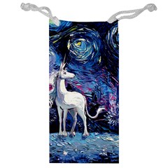 Unicorn Starry Night Print Van Gogh Jewelry Bag by Modalart