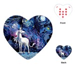 Unicorn Starry Night Print Van Gogh Playing Cards Single Design (Heart) Front