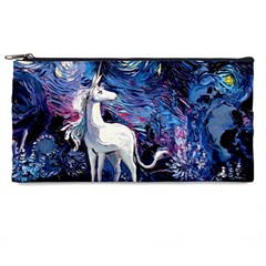 Unicorn Starry Night Print Van Gogh Pencil Case by Modalart