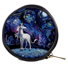 Unicorn Starry Night Print Van Gogh Mini Makeup Bag by Modalart