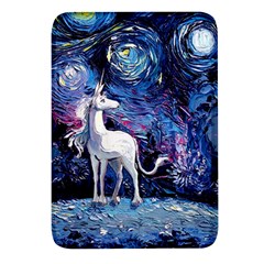 Unicorn Starry Night Print Van Gogh Rectangular Glass Fridge Magnet (4 Pack) by Modalart