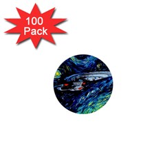 Star Ship Parody Art Starry Night 1  Mini Buttons (100 Pack)  by Modalart