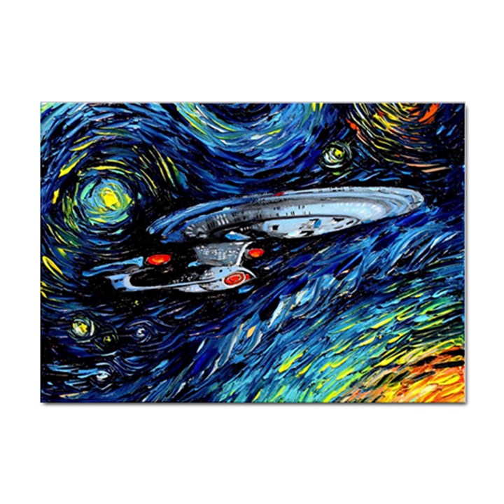 Star Ship Parody Art Starry Night Sticker A4 (10 pack)