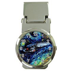 Star Ship Parody Art Starry Night Money Clip Watches by Modalart