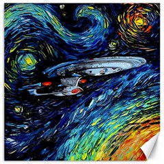 Star Ship Parody Art Starry Night Canvas 12  X 12  by Modalart