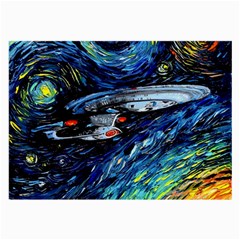 Star Ship Parody Art Starry Night Large Glasses Cloth (2 Sides) by Modalart