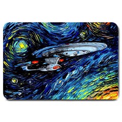 Star Ship Parody Art Starry Night Large Doormat by Modalart