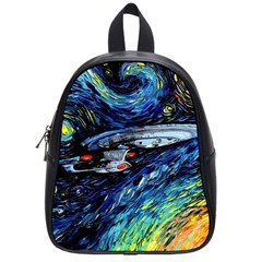 Star Ship Parody Art Starry Night School Bag (small) by Modalart