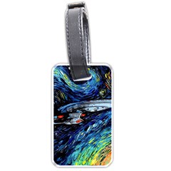 Star Ship Parody Art Starry Night Luggage Tag (one Side) by Modalart