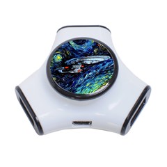 Star Ship Parody Art Starry Night 3-port Usb Hub by Modalart