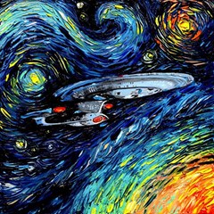 Star Ship Parody Art Starry Night Play Mat (rectangle)