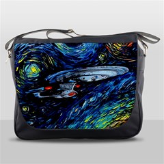 Star Ship Parody Art Starry Night Messenger Bag by Modalart