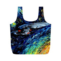 Star Ship Parody Art Starry Night Full Print Recycle Bag (m) by Modalart