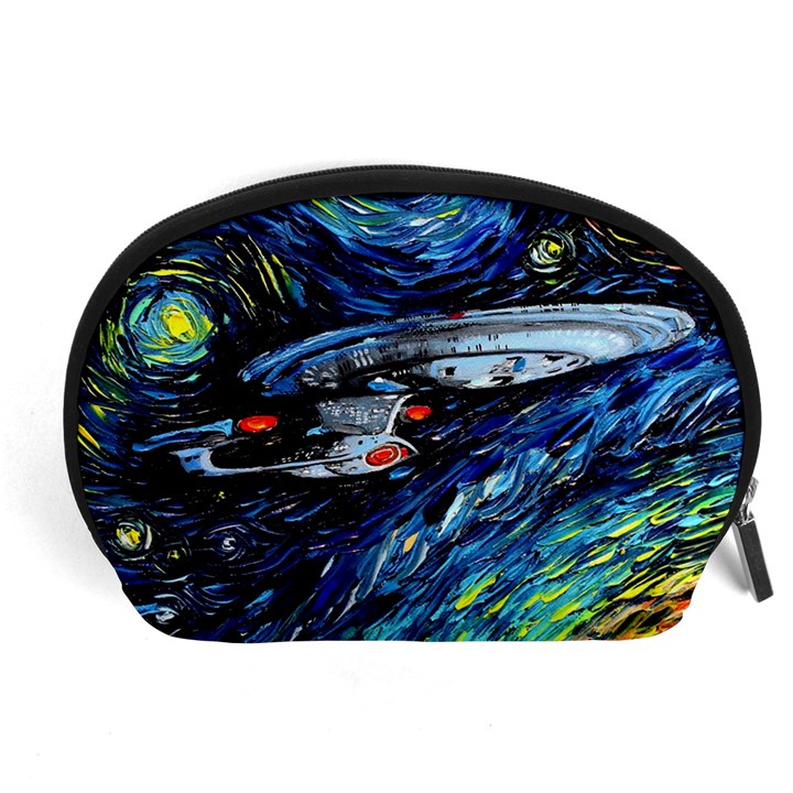 Star Ship Parody Art Starry Night Accessory Pouch (Large)