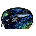 Star Ship Parody Art Starry Night Accessory Pouch (Large) Back