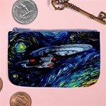 Star Ship Parody Art Starry Night Large Coin Purse Front