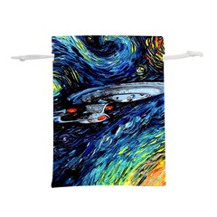 Star Ship Parody Art Starry Night Lightweight Drawstring Pouch (l) by Modalart