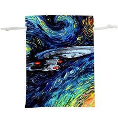 Star Ship Parody Art Starry Night Lightweight Drawstring Pouch (xl) by Modalart