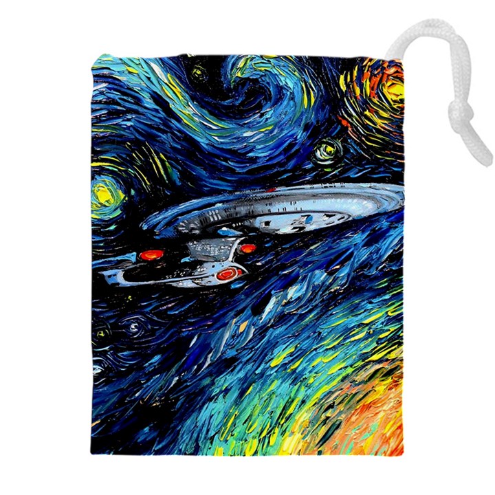 Star Ship Parody Art Starry Night Drawstring Pouch (4XL)