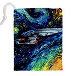 Star Ship Parody Art Starry Night Drawstring Pouch (4XL) Back