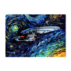 Star Ship Parody Art Starry Night Crystal Sticker (a4) by Modalart