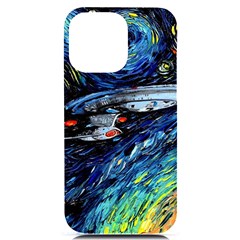 Star Ship Parody Art Starry Night Iphone 14 Pro Max Black Uv Print Case by Modalart