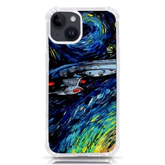 Star Ship Parody Art Starry Night Iphone 14 Tpu Uv Print Case by Modalart