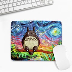 Totoro Starry Night Art Van Gogh Parody Small Mousepad by Modalart