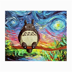 Totoro Starry Night Art Van Gogh Parody Small Glasses Cloth (2 Sides) by Modalart