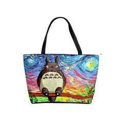 Totoro Starry Night Art Van Gogh Parody Classic Shoulder Handbag by Modalart