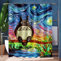 Totoro Starry Night Art Van Gogh Parody Shower Curtain 60  X 72  (medium)  by Modalart