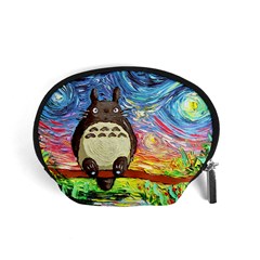 Totoro Starry Night Art Van Gogh Parody Accessory Pouch (small) by Modalart