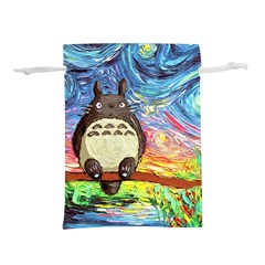 Totoro Starry Night Art Van Gogh Parody Lightweight Drawstring Pouch (s) by Modalart