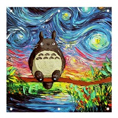 Totoro Starry Night Art Van Gogh Parody Banner And Sign 4  X 4  by Modalart