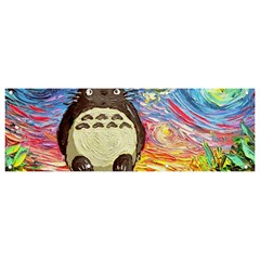 Totoro Starry Night Art Van Gogh Parody Banner And Sign 9  X 3  by Modalart