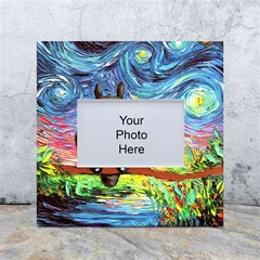 Totoro Starry Night Art Van Gogh Parody White Box Photo Frame 4  X 6  by Modalart