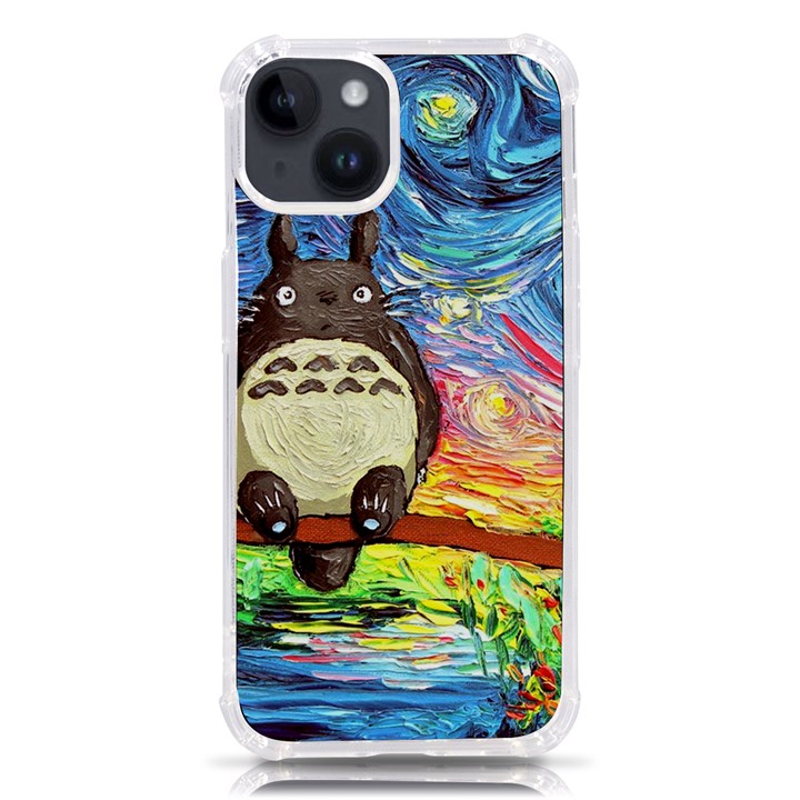 Totoro Starry Night Art Van Gogh Parody iPhone 14 TPU UV Print Case