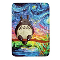 Totoro Starry Night Art Van Gogh Parody Rectangular Glass Fridge Magnet (4 Pack) by Modalart