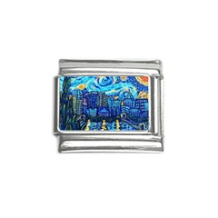 Starry Night Van Gogh Painting Art City Scape Italian Charm (9mm)